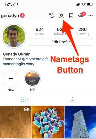 fitur instagram nametags