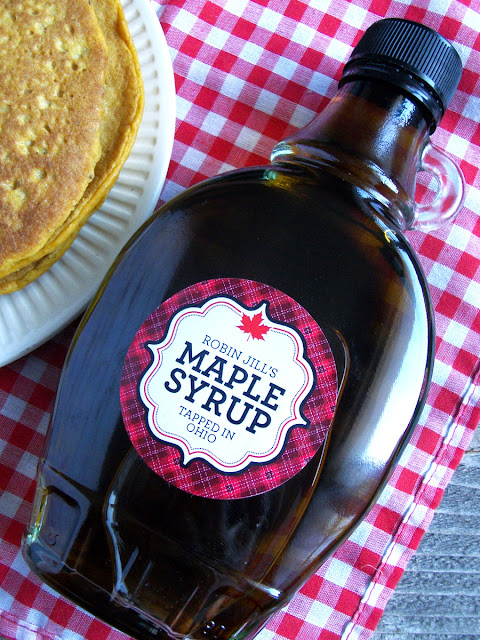  Custom Plaid maple syrup labels