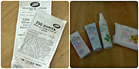 Boots Receipt Till Spit and Good Things and Botanics Skincare Purchases