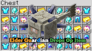 Elder Guardians Drop Op Item Addon || For Bedrock And Mcpe || By GamerFile Minecraft Data Pack