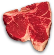Slice of uncooked steak
