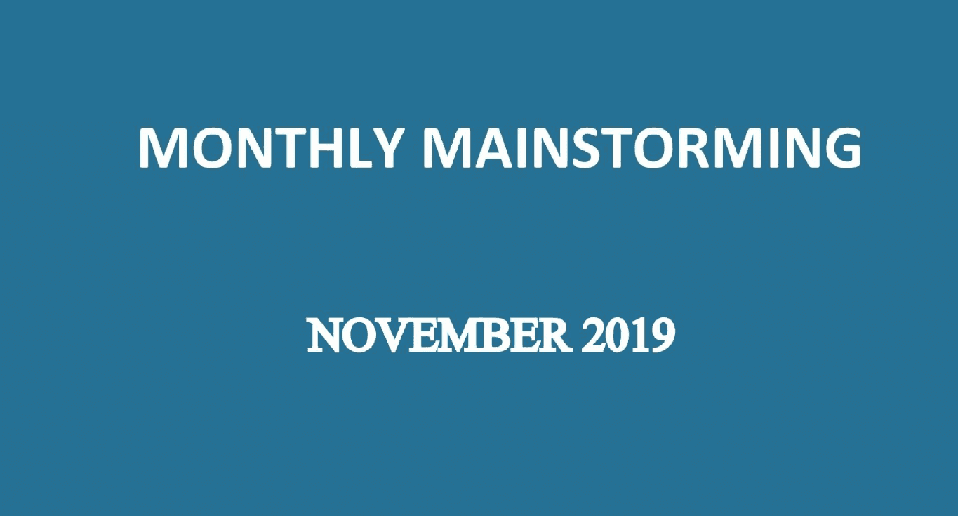 UPSC Mainstorming - November 2019