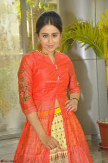 Simrat in Orange Anarkali Dress 11.JPG