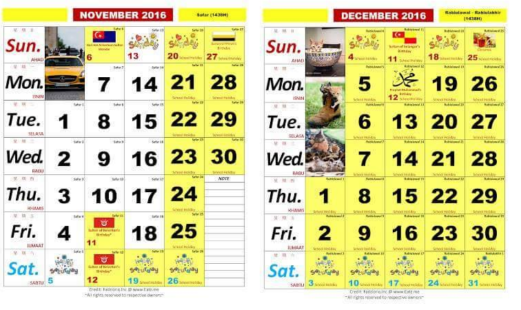 Kalendar Kuda 2016 Malaysia - JunaBlogg