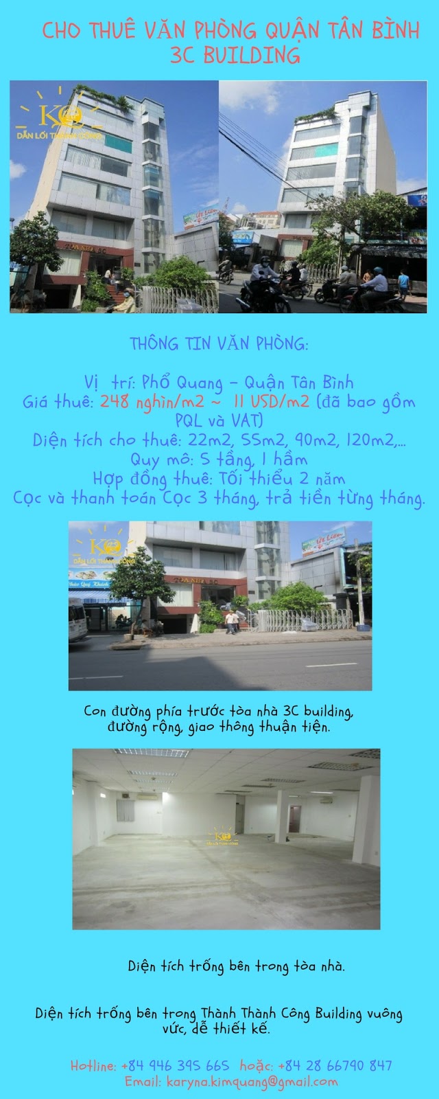 Cho thuê văn phòng quận Tân Bình 3C building
