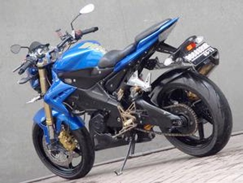 Gambar Modifikasi Motor Yamaha Vixion New Terbaru Biru Moge