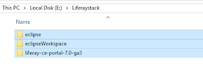 Liferay 7 Eclipse Tomcat and Workspace Folder Structure