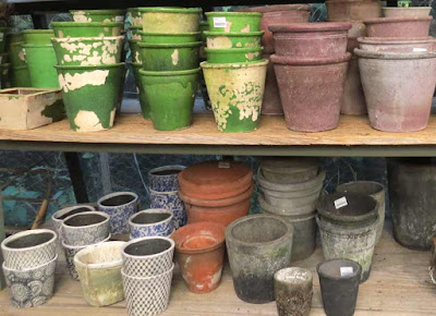 Selection of pots at Petersham Nurseries