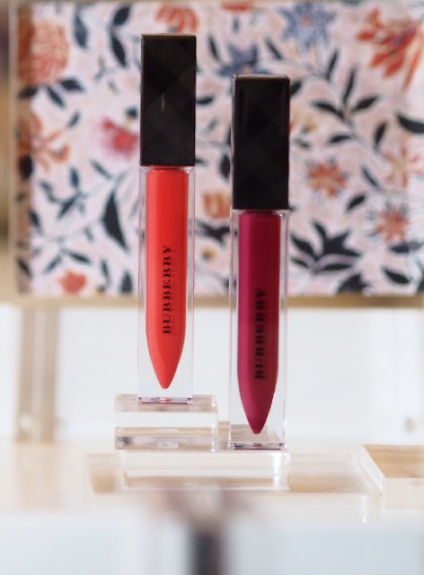Burberry Kisses Gloss in 77 Tangerine and 97 Plum Pink