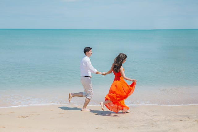 A couple on the beach