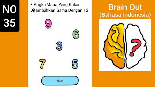 Kunci Jawaban Brain Out Level 35: 3 Angka Mana Yang Kalau Ditambahkan Sama Dengan 12