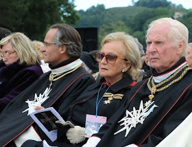 Former first lady Bernadette Chirac attends mass celebrated by Pope Benedict XVI at La Prairie in Lourdes on September 14, 2008 in celebration of the 150th anniversary of when the Virgin Mary is said to have appeared to Bernadette Soubirous in 1858
