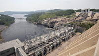 This hydro dam in Baie-Comeau, Quebec, could benefit from provisions of the energy bill that passed through the state Legislature on Sunday. (Credit: Jacques Boissinot/The Canadian Press/AP/File) Click to Enlarge.