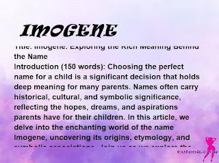 meaning of the name "IMOGENE"