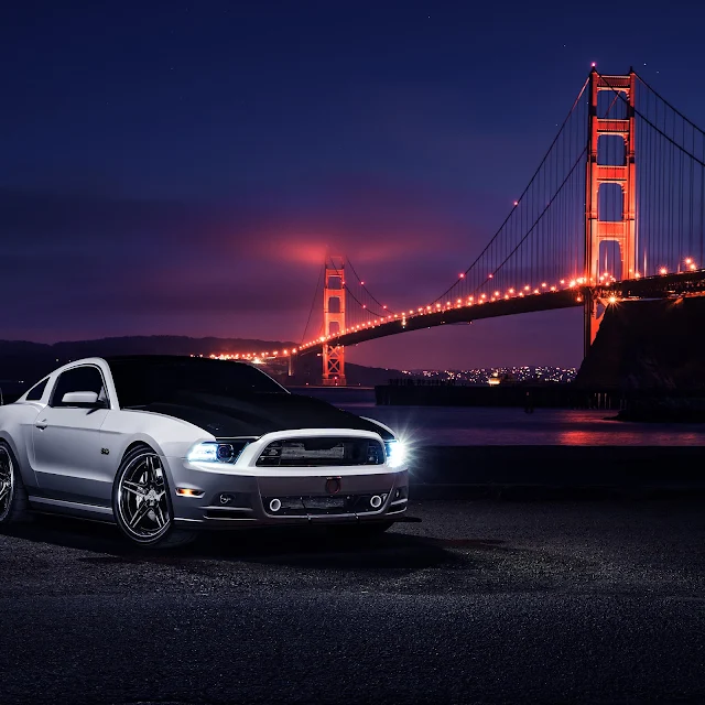 Ford Mustang Golden Gate Bridge Desktop Wallpaper