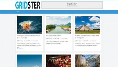 Tema Blogger Majalah Gratis "Gridster"