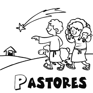 Pastores en el portal de Belén