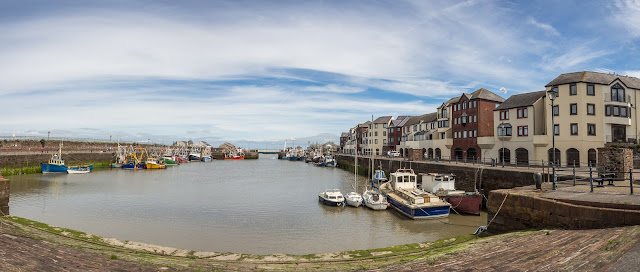 Photo of a panoramic view of Maryport Harbour