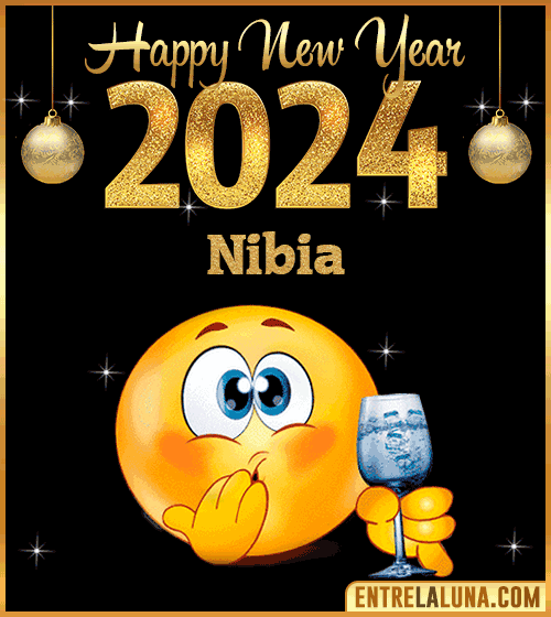 Gif wishes Happy New Year 2024 animated Nibia