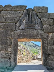 Places to visit near Nafplion: Lions Gate at the Archaeological Site of Mycenae