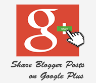 share blogger posts or pages to google plus