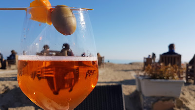 On the beach in Venice, pre-pandemic in February 2020