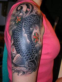fish koi arm tattoo