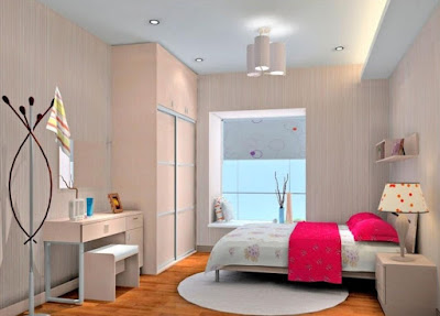 Desain Kamar Tidur Remaja Perempuan Sederhana