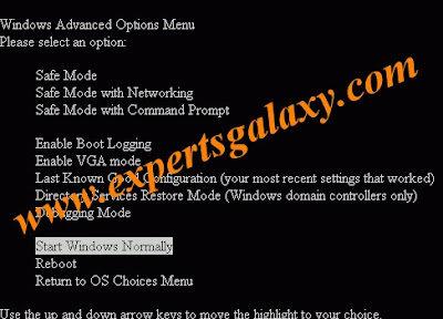 Windows Advanced Options Menu