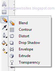 blend tool pada toolbox corelDraw