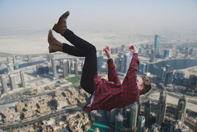 Man falling from the sky