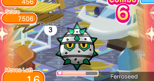 ゲーム攻略ブログ ポケとる ステージ456 460 テッシード ヌケニン ヤミラミ ブースター ナットレイ