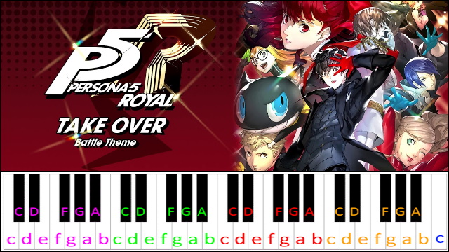 Take Over (Persona 5) Piano / Keyboard Easy Letter Notes for Beginners