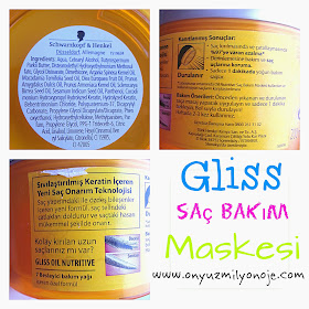 Glis olia nutrition saç maskesi