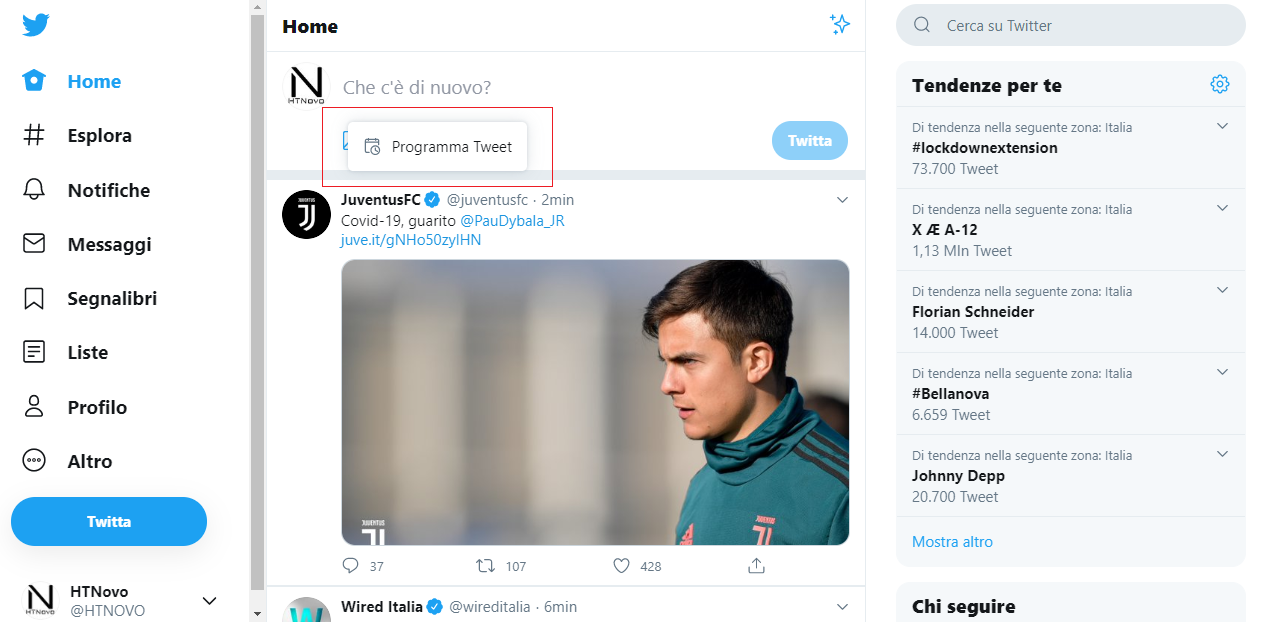 Twitter consente di programmare i Tweet