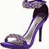 purple high heel ladies shoes