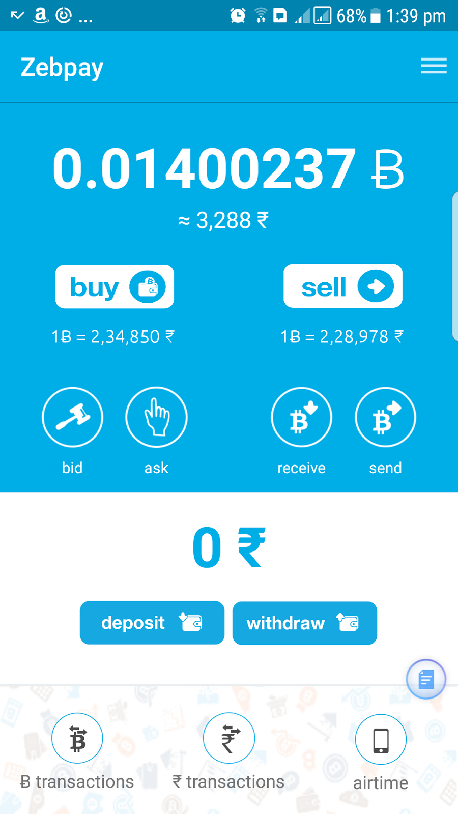 Earn Free Bitcoins From Zebpay Wallet 100 Working - 