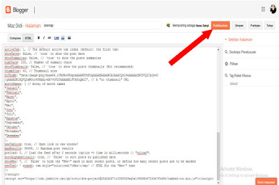 SITEMAP RESPONSIF UNTUK BLOGGER