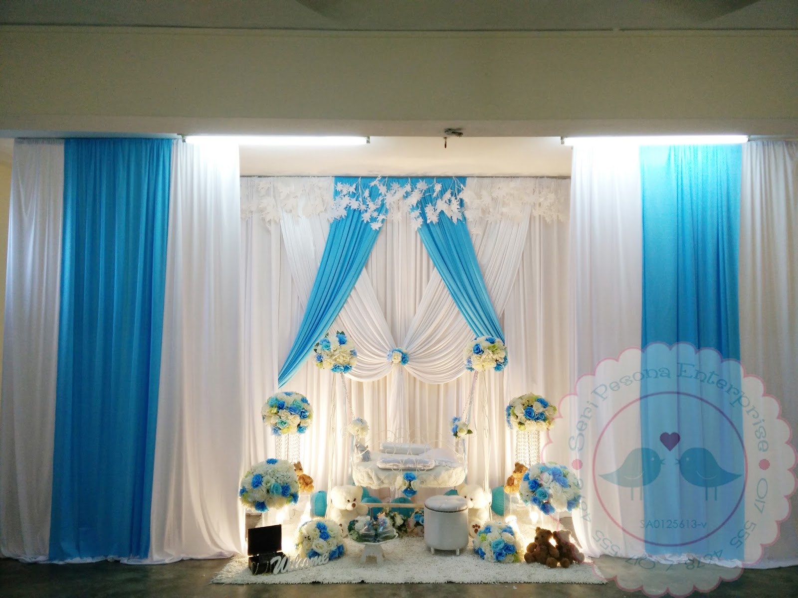 Majlis Aqiqah  Baby Pn Mastuta tema  biru  putih 10 