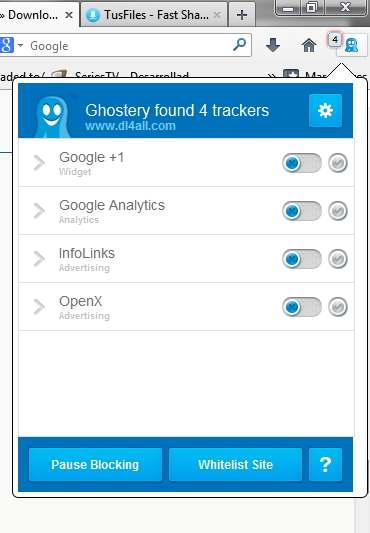 Ghostery, un complemento a tu navegador para bloquear cookies de seguimiento