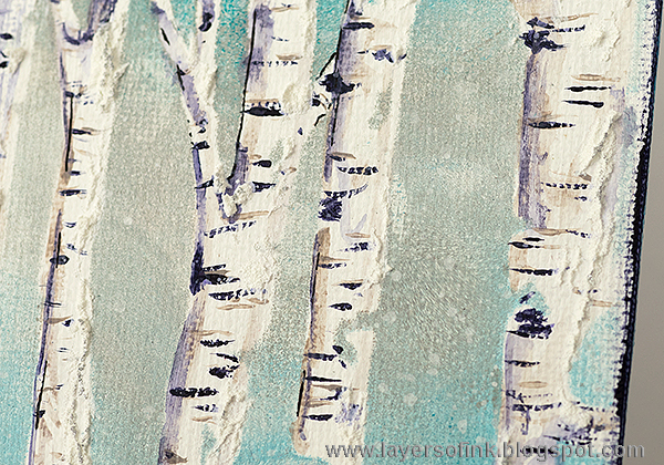 Layers of ink - Birch Tree Mixed Media Tutorial by Anna-Karin