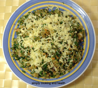 Hash brown and kale filling for a pancake