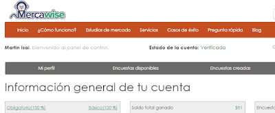 Verificacion de cuenta en Mercawise