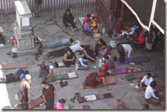 17. Pilgrims outside Jokhang