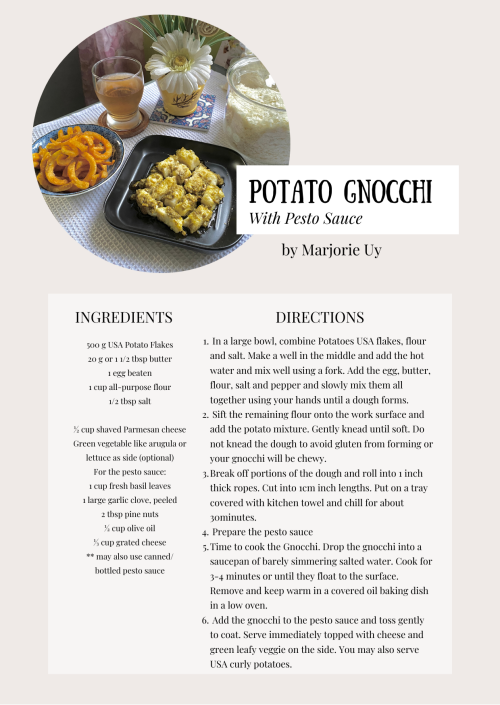 Potato Gnocchi with Pesto Sauce using U.S. Potatoes