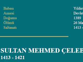 SULTAN MEHMED ÇELEBİ