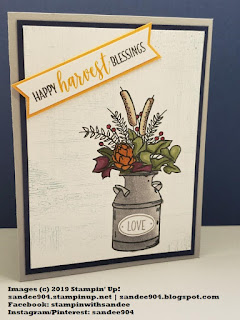 Paper Crafting Blog Hop Stampin' Up! Country Home #simplestamping #sandee904