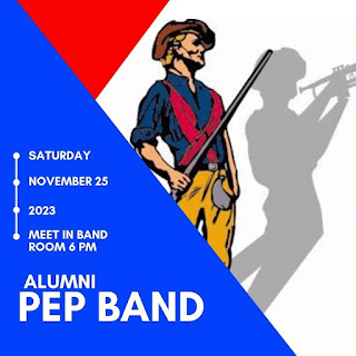 alumni band on Saturday, Nov 25 at 6pm in the band room