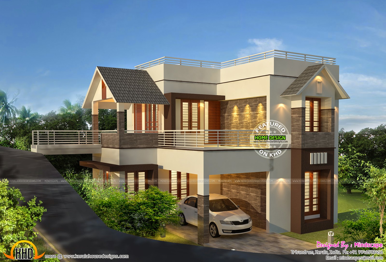 New Style Veedu 1500 Sq Ft Zion Modern House