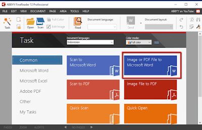 Panduan Cara Cepat dan Mudah konversi file PDF menjadi file Microsoft Word dengan ABBYY Fine Reader
